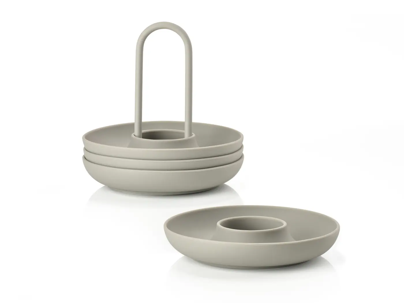 Eierbecher 4er Set m. Halter