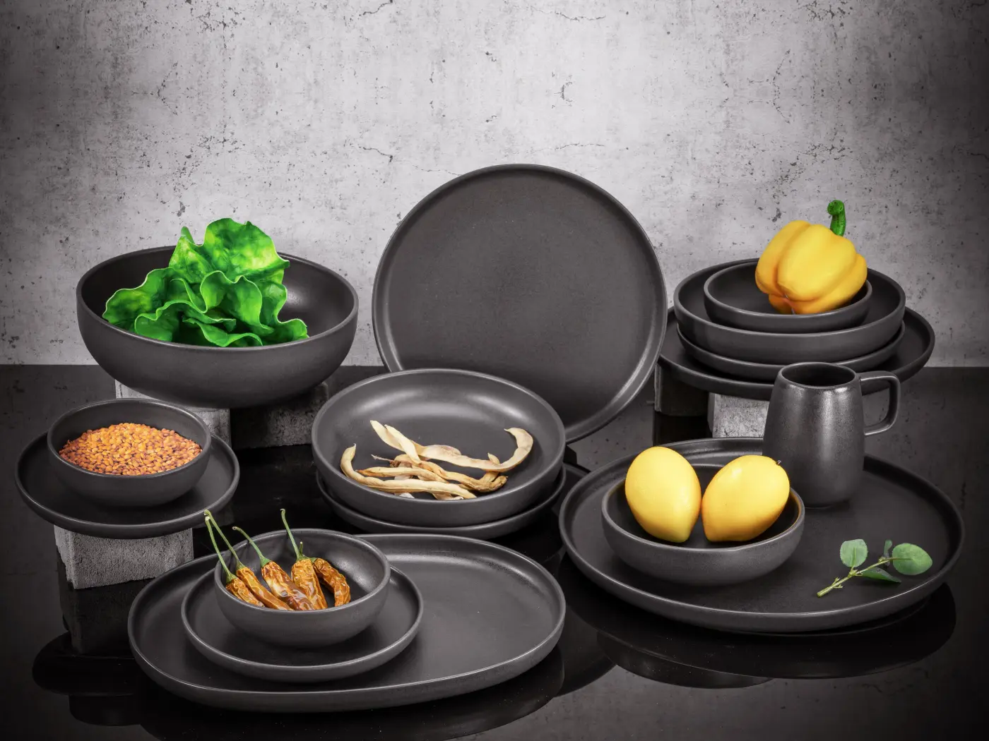 Suppenteller Schwarz - 23466 UNO SCHWARZ