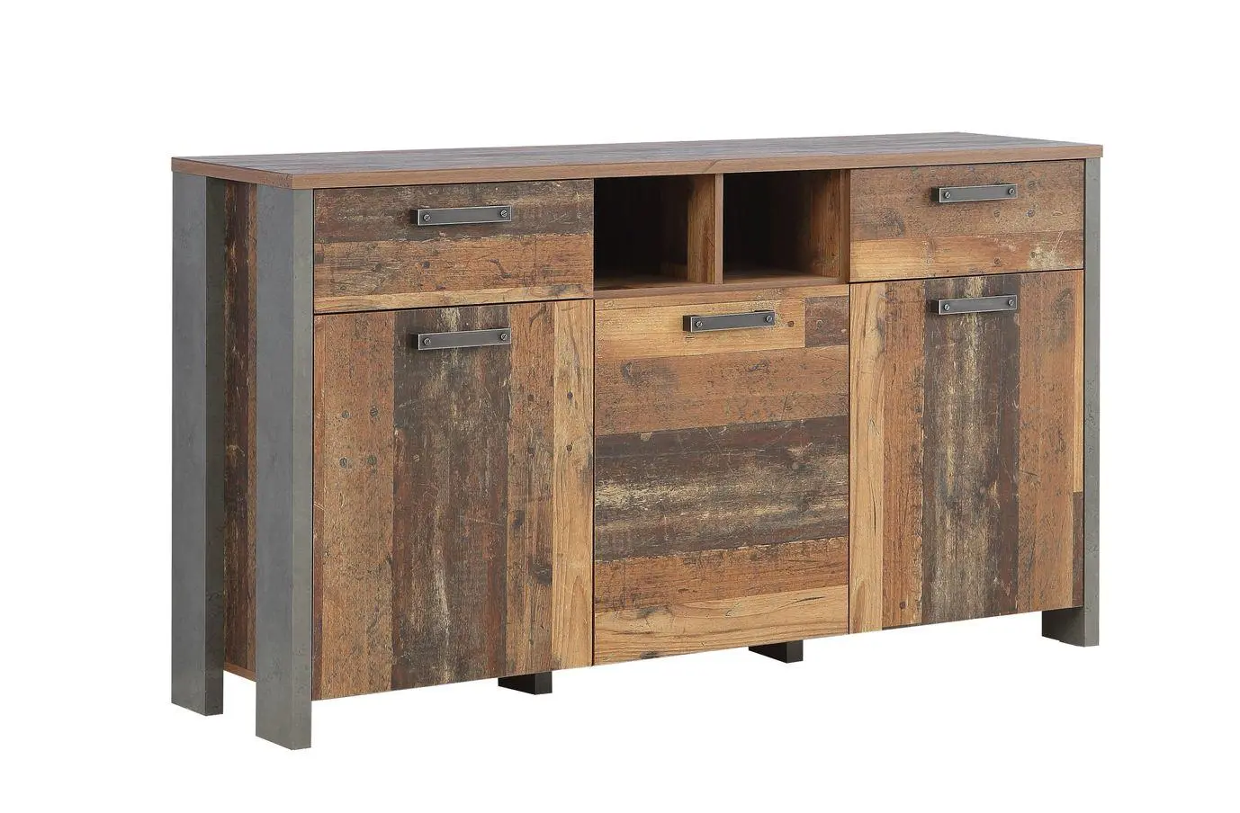 Sideboard C546 Old-Wood Vintage / Betonoptik Dunkelgrau - CLFK231_C546 CLIF WOHNEN_SPEISEN