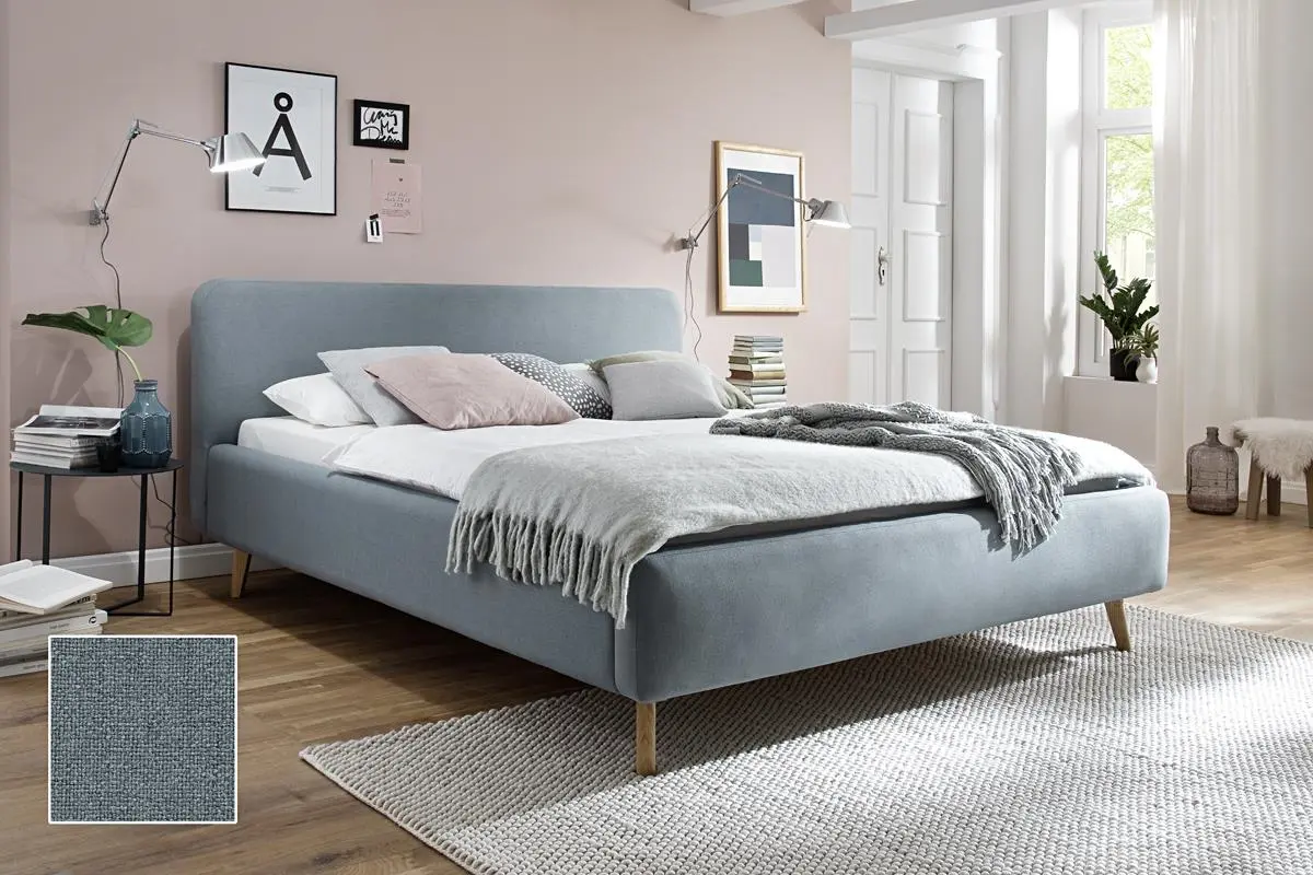 Polsterbett Bezug Aspen Eisblau 84 - 1455-10-5000 MATTIS