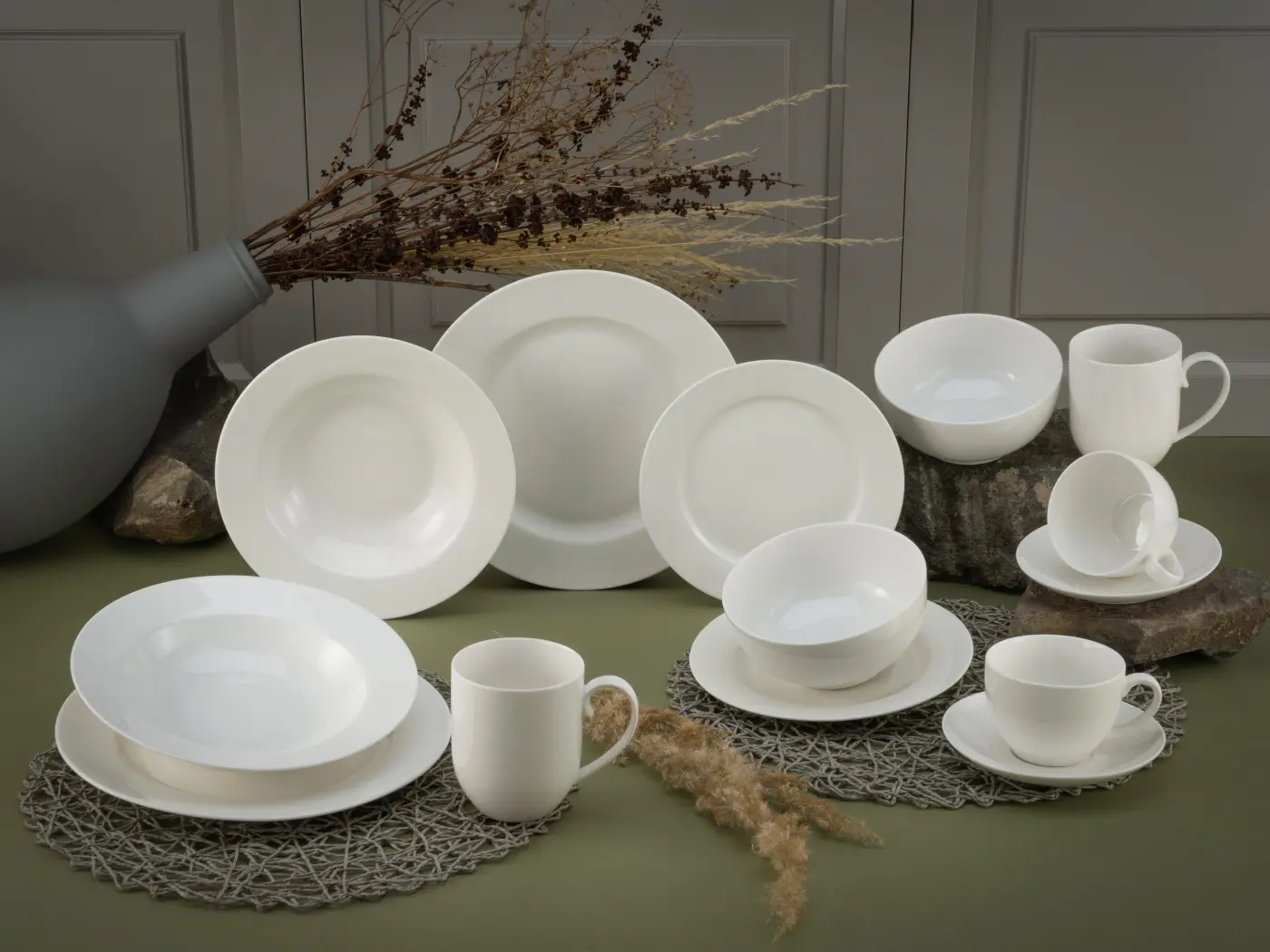 Kaffeeservice weiss - FLEUR ROYAL