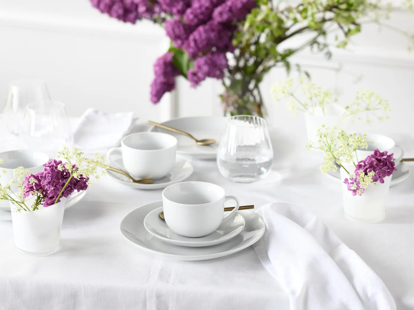 Kaffeeservice weiss - LUNA