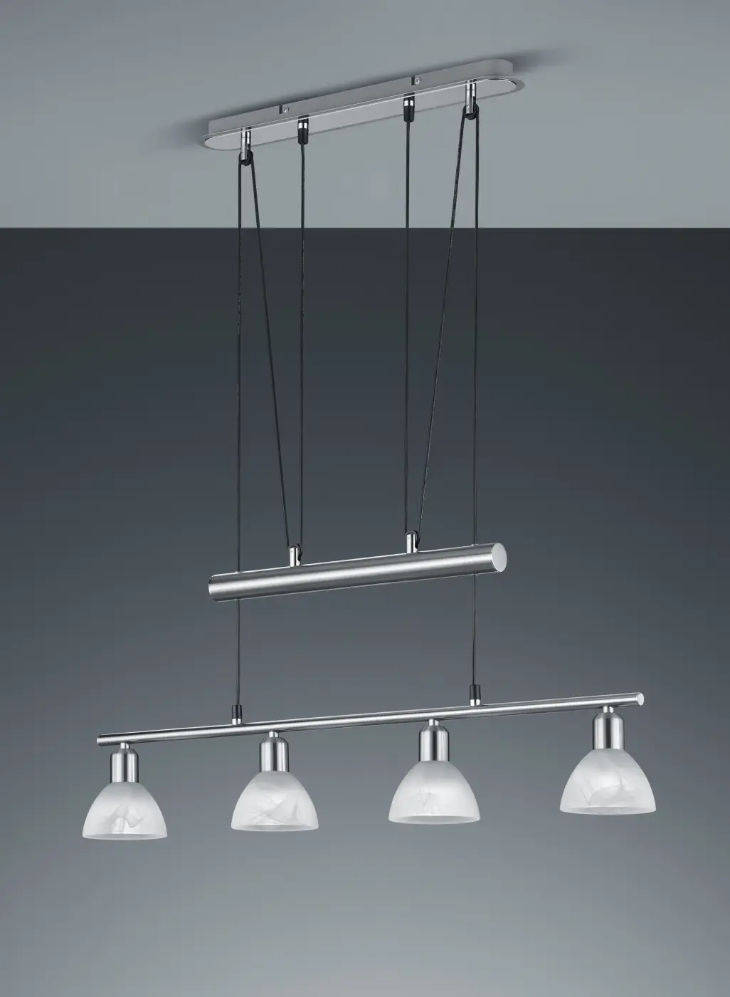 Pendelleuchte nickel_matt,_Glas_alabasterf. - 371010407 LEVISTO