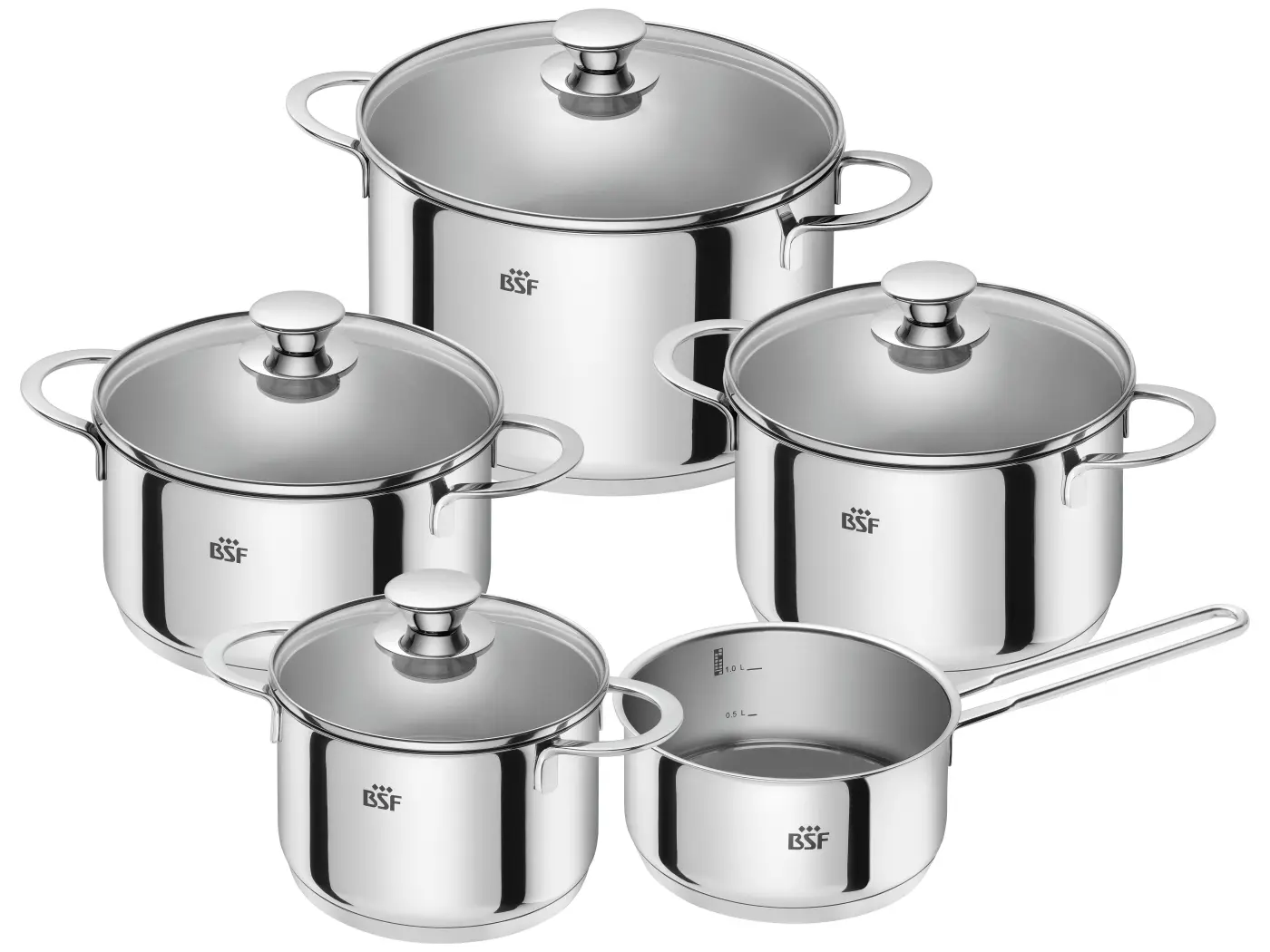 Kochtopf-Set 5tlg 1006300 BORDEAUX