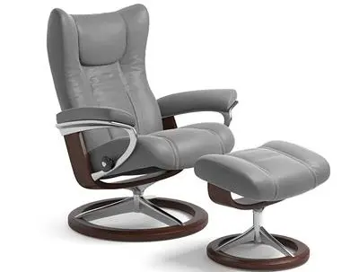 Sessel mit Hocker M Wing